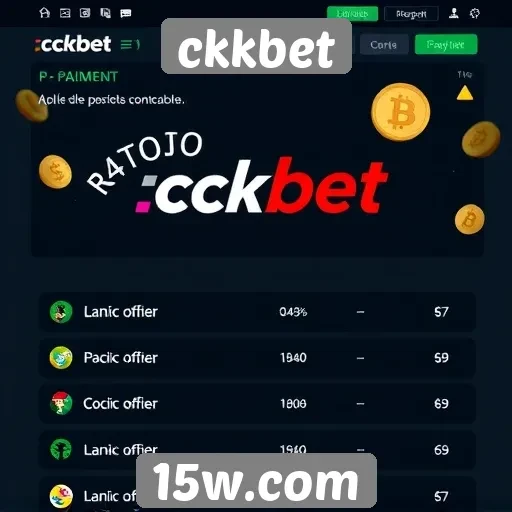 Métodos de pagamento oferecidos pelo ckkbet